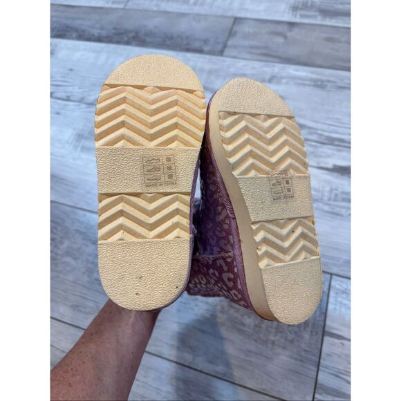 Weestep Girls pink leopard casual winter snow boots size 8 - Picture 8 of 9